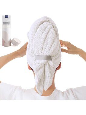 Super Absorbent Microfiber Hair Towel Wrap for Fast Drying, Anti-Frizz, Curly
